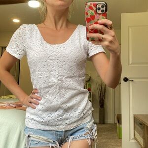 🌼 NWOT Banana Republic lace short sleeve top